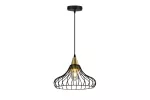 OPRAWA SUFITOWA LOTTE, 2622, AC220-240V, 50/60Hz, 1*E27, IP20,ŚREDNICA 33 cm, POJEDYNCZA, CZARNO/ZŁOTA