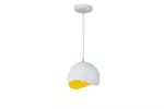 OPRAWA SUFITOWA MAVIA, 4987, AC220-240V, 50/60Hz, 1*E27, IP20, ŚR. 20 cm, POJEDYNCZA, BIAŁO/ZÓŁTA