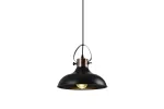 OPRAWA SUFITOWA MEES, 2363, AC220-240V, 50/60Hz, 1*E27, IP20, ŚREDNICA 30 cm, POJEDYNCZA, CZARNA