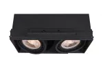 OPRAWA SUFITOWA MILO, 4755, AC220-240V, 50/60 Hz, 2* GU10, ES111, IP20 ,WPUSZCZANA, BEZRAMKOWA, CZARNA