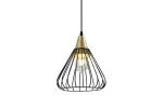 OPRAWA SUFITOWA TESS, 2394, AC220-240V, 50/60Hz, 1*E27, IP20, ŚREDNICA 24 cm, POJEDYNCZA, CZARNO/ZŁOTA