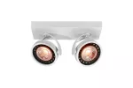 OPRAWA SUFITOWA WALLY, 4373, AC220-240V, 50/60 Hz, IP20, 2*GU10, ES111, PODWÓJNA, BIAŁA