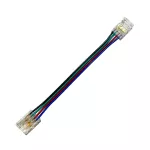 SZYBKOZŁĄCZKA DO TAŚM LED RGB 4PIN COB IP20 PCB 10MM TAŚMA PRZEWÓD 10cm TAŚMA