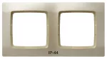 KARO Ramka podwójna do łączników IP-44 - kolor ecru perłowy
