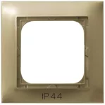 IMPRESJA Ramka pojedyncza do łączników IP-44 - kolor złoty metalik