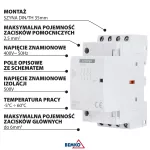 STYCZNIK MODUŁOWY SC201 2P 25A TYP 04 (0NO + 4NC) SCHELINGER