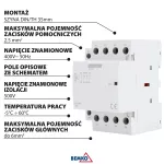 STYCZNIK MODUŁOWY SC301 4P 40A TYP 40 (4NO + 0NC) SCHELINGER