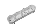 Puszka inst.PK 60 poczwórna gips samog. szara