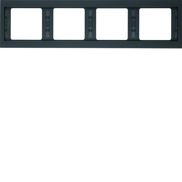 K.1 Ramka 4-krotna pozioma, antracyt mat, lakierowany