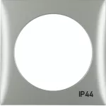 Integro Flow Ramka 1-krotna z nadrukiem "IP44" bez uszczelki, chrom lak