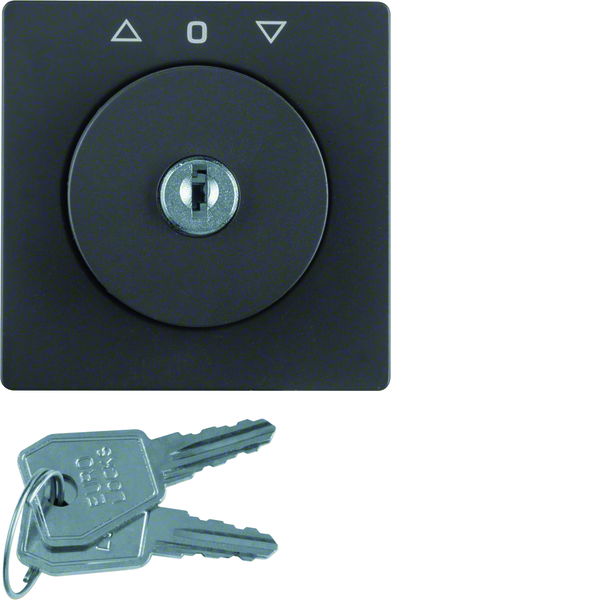 Q.x Płytka czołowa z kluczem do łącznika żaluzjowego na klucz antracyt, aksamit 1082608600