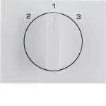K.1 Płytka czołowa z pokrętłem do łącznika 3-poz. bez pozycji "0" biały