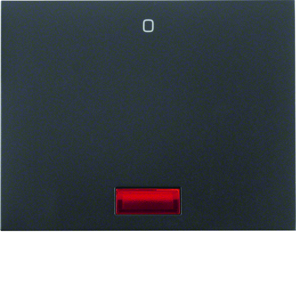 K.1 Klawisz z czerwoną soczewką z nadrukiem "0" do łącznika 1-klaw. antracyt mat