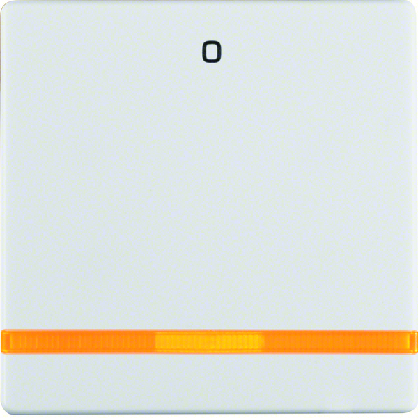 Q.x Klawisz z pomarańczową soczewką z nadrukiem "0", biały, aksamit