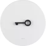 R.1/R.3 Klawisz z soczewką i wypukłym symbolem "drzwi" biały
