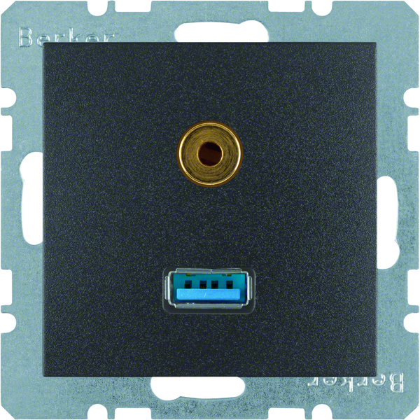 B.X Gniazdo USB / 3,5 mm Audio, ant