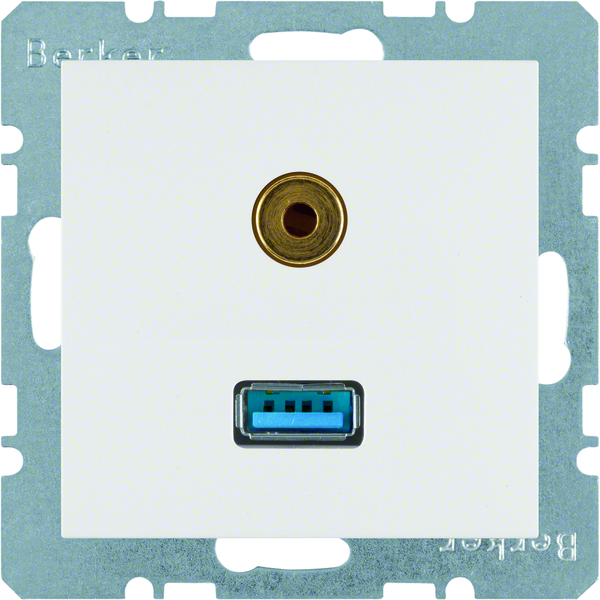 S.1/B.3/B.7 Gniazdo USB / 3,5 mm Audio biały