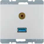 K.5 Gniazdo USB/3.5 mm audio alu