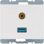 K.1 Gniazdo USB / 3,5 mm Audio biały