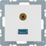 B.X/S.1 Gniazdo USB / 3,5 mm Audio biały