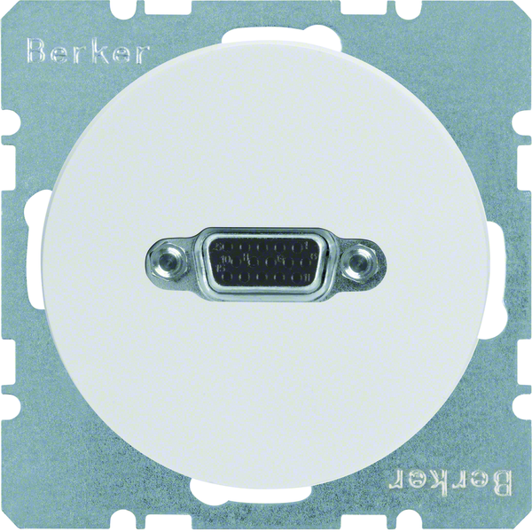 R.1/R.3/R.8 Gniazdo VGA zaciski śrubowe biały
