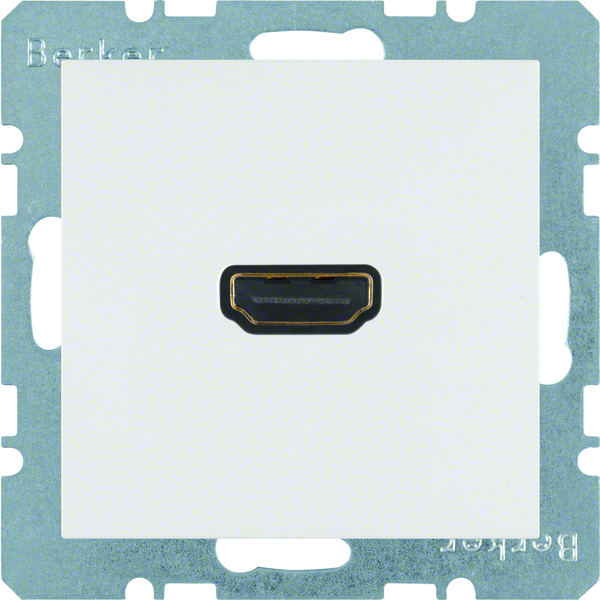 S.1/B.3/B.7 Gniazdo HDMI z przyłączem 90° biały