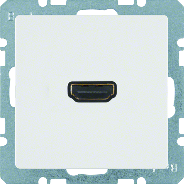 Q.x Gniazdo HDMI z przyłączem 90° biały, aks