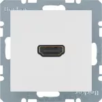 B.X/S.1 Gniazdo HDMI z przyłączem 90° biały