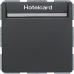Q.x Łącznik przekaźnikowy na kartę hotelową, antracyt, aksamit