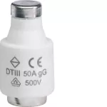 Wkładka bezpiecznikowa DTIII/E33 wyk.zwłoczne gG (Bi-Wtz) 50A 500VAC