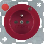 R.1/R.3 Gniazdo z uziemieniem i diodą kontrolną LED, czerwony, połysk