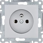 lumina Gniazdo zasilające z uziemieniem, 16A/250VAC, samozaciski, srebrny