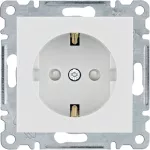 lumina Gniazdo zasilające z uziemieniem, przesł styków 16A/250V samozać. biały