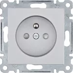 lumina Gniazdo zasilające z uziem. z przesłoną styków, samozaciski, srebrny