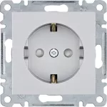 lumina Gniazdo SCHUKO z przesłoną styków, samozaciski, srebrny