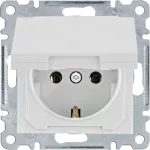 lumina Gniazdo z uziemieniem i pokrywą przesłoną styków, samozaciski, biały