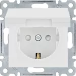 lumina Gniazdo SCHUKO z pokrywą, samozaciski, biały