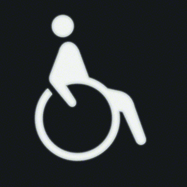 W.1 Folia do sygnalizatora świetlnego symbol "wózek inwalidzki"