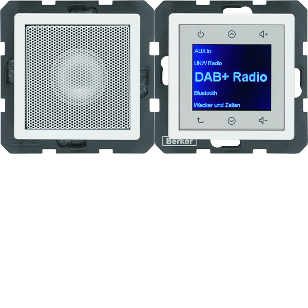 Q.x Radio Touch DAB+ z głośnikiem biały aksamit