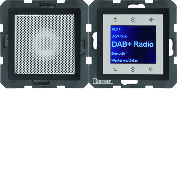 Q.x Radio Touch DAB+, Bluetooth z głośnikiem antracyt aksamit