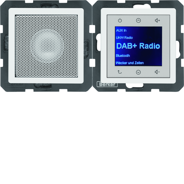 Q.x Radio Touch DAB+, Bluetooth z głośnikiem biały aksamit