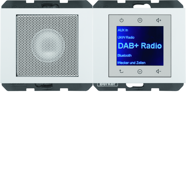 K.1 Radio Touch DAB+, Bluetooth z głośnikiem biały połysk