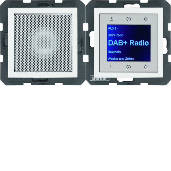 B.x Radio Touch DAB+, Bluetooth z głośnikiem biały połysk