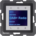 Q.x Radio Touch DAB+, Bluetooth antracyt aksamit