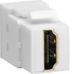 Moduł KEYSTONE gniazdo HDMI, przelotowe, wtyk prosty 180°, biały