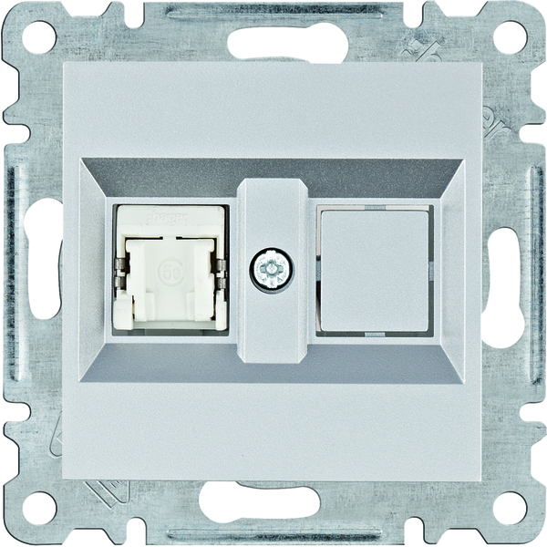 lumina Gniazdo komputerowe pojedyczne RJ45 kat.5e FTP, srebrny