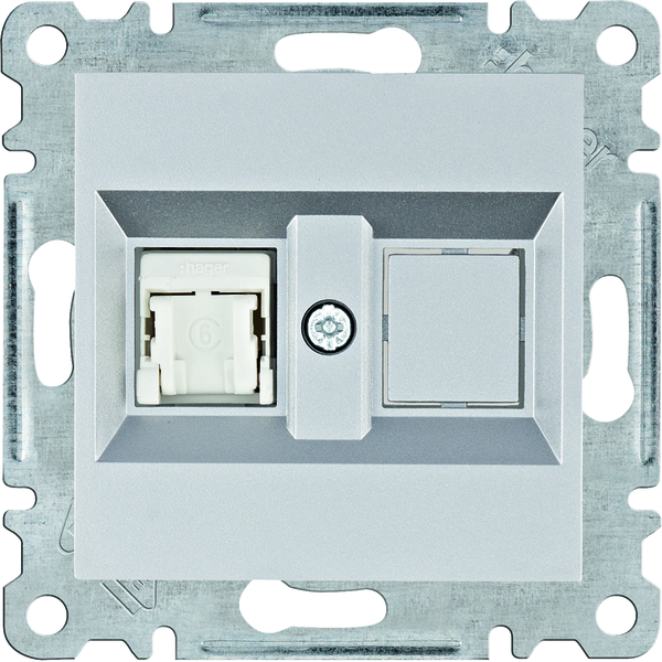 lumina Gniazdo komputerowe pojedyczne RJ45 kat.6 UTP, srebrny