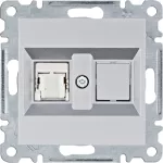 lumina Gniazdo komputerowe pojedyczne RJ45 kat.6 FTP, srebrny
