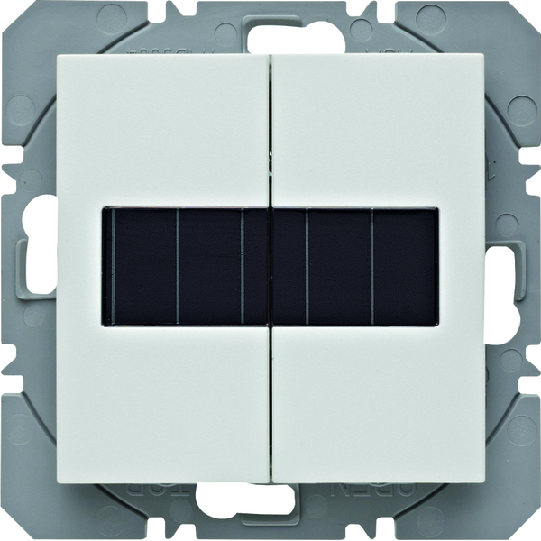 S.1/B.3/B.7 KNX RF przycisk 2-kr płaski z baterią słoneczną, biały