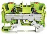 2-przewodowa złączka PE z przyciskiem 6 mm², żółto-zielony